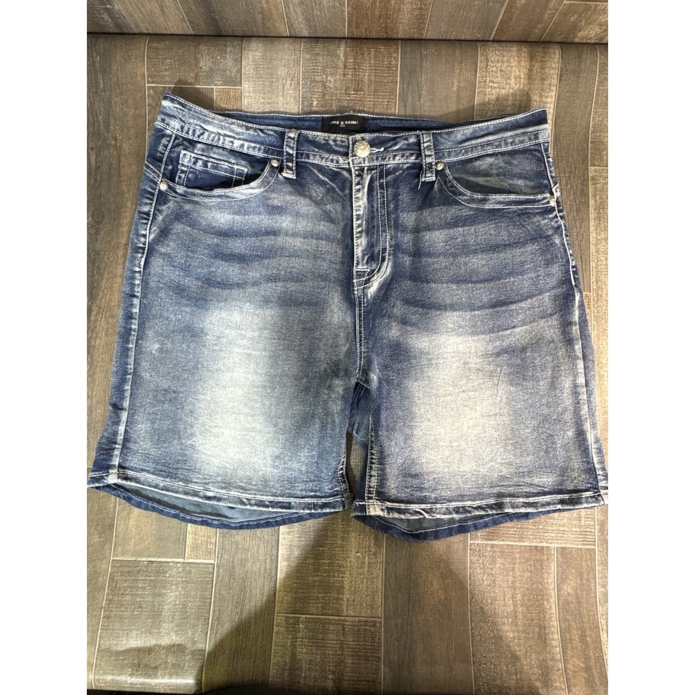 Fire & Rain Denim Shorts Women's 22‎ Blue Butterfly Pocket Stretch